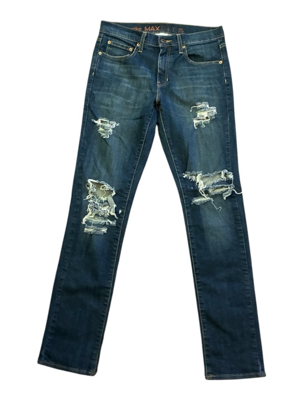 Urban Pipeline Max Flex Slim Jeans Distressed Stretch Dark Wash 30x32